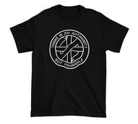 Crass No Authority But Yourself T-Shirt Homme Hardcore Punk Rock Anarchist, Noir , XL