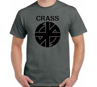 Crass Tshirt Logo Symbol Mens Anarchy Punk Rock Anarchist Army Green L