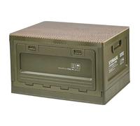 Crasse de stockage Collapsiblle - Carrier de camping portable 50L, panier de services publics multifonctionnels | Durablle Wooden Top Plateformes, Organisateur ménage d'économie d'espace, bac à grande