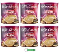 Crastan Ginseng e Caffe' Solubile, boisson instantanée au ginseng et au café non sucré 6 x (200 g 25 tasses) + porte-clés Beni Culinari gratuit