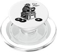 Crate Digger Raton Laveur Vinyle DJ Plaques Rétro en Vinyle PopSockets PopGrip pour MagSafe