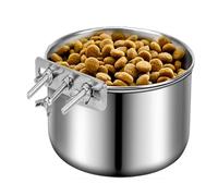 Crate Water Bowl, Hanging Feeder Dish, Stainless Steel Removable Bowls, Secure Feeding Bowl for Home, Indoor, Outdoor, Living Room, Kitchen, Dog, Cat, Pet Cage Or Kennel, Dry and Wet Food Use