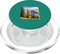 Crater Lake Paysage Inside Bold Letters Or Oregon Randonnée PopSockets PopGrip pour MagSafe