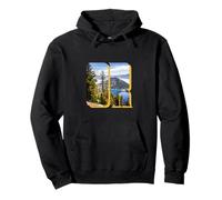 Crater Lake Paysage Inside Bold Letters Or Oregon Randonnée Sweat à Capuche