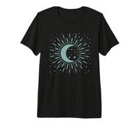 Cratère Ciel Nocturne Lune et étoiles T-Shirt Haut de Gamme