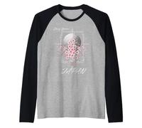 Cratère de Lune Japonais Sakura Cerisier Fleur Manche Raglan