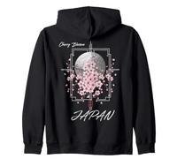 Cratère de Lune Japonais Sakura Cerisier Fleur Sweat à Capuche