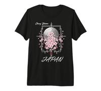 Cratère de Lune Japonais Sakura Cerisier Fleur T-Shirt Haut de Gamme