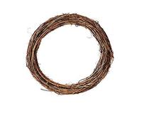 Cratone Couronne de vigne en bois naturel fait à la main - 40 cm - Marron