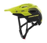 Cratoni C- Maniac Casque Adulte Unisexe, Noir/Jaune Fluo Mat, XL
