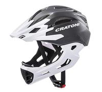 Cratoni C- Maniac Casque de vélo Unisex-Adult, Noir/Blanc Mat, S/M