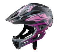 Cratoni C- Maniac Pro Casques de vélo Unisexe-Adulte, Noir/Rose/Violet Mat, M-L