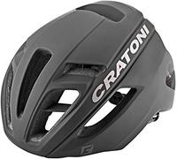 Cratoni C- Pro Casque de vélo Mixte-Adulte, Noir Caoutchouc, S/M