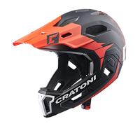Cratoni Casque de vélo Unisex-Adult, Negro/Rojo, 58-61