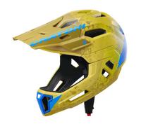 Cratoni Casque Unisexe - Adulte C-Maniac, Jaune/Bleu Mat, M