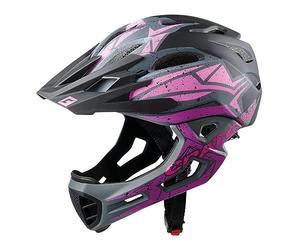 Cratoni Helmets GmbH Casque de vélo Unisexe pour Adulte C-Maniac Pro, Noir/Rose/Violet Mat, M/L
