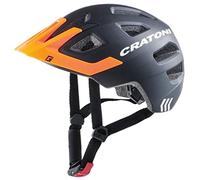 Cratoni Maxster Pro Casque de vélo Mixte, Noir/Orange, XS-S (46-51 cm)