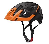 Cratoni Maxster Pro Casque Mixte Enfant, Noir/Orange Mat, Taille XS/S