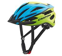 Cratoni Pacer Casque de vélo Unisexe, Bleu/Citron Vert Mat, XS-S