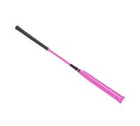 Cravache d'équitation 65 Cm avec Poignée Antidérapante en Silicone pour l'entraînement et Les Courses équestres, Fouet de Course de Chevaux en Cuir Verni de qualité Supérieure (Pink)