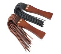 Cravache d'équitation Professionnelle avec Manche en Bois, cravache à Usage général for Le Dressage/Saut d'obstacles(2pcs(Black+Brown))