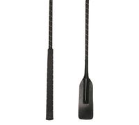 Cravache équitation d’obstacle en cuir Waldhausen Noir 65 cm