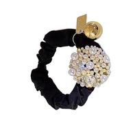 Cravate à cheveux en perles, marrous des cheveux perles - Bandon de coiffure élastique élastique,Porte-queue de cheval pour femmes et filles, corde de frappe de perles à la mode