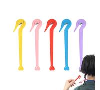 Cravate à cheveux - Outil portable - 5 pièces - Épilateur élastique - Outil de retrait de corde en caoutchouc - Coupe-queue de cheval - Outils pour et femmes