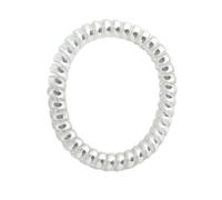 Cravate À Cheveux Style Bobine, Minimaliste, Haute Élasticité, Mince, Portée Comme Bracelet, 10 Pièces(Silver)