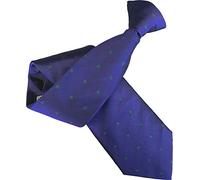 Cravate à clipser pour homme 100 % soie Motif pois violets et verts, Violet, vert., Clip On Tie Length: 20 inches