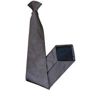 Cravate à clipser pour homme en soie taupe, taupe, Clip On Tie Length: 20 inches