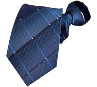 Cravate à fermeture éclair sans nœud pour homme - 8 cm - Style flèche - En polyester rayé - Pour mariage, bureau, fête - Facile à tirer (O)