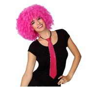 P'TIT CLOWN - 60243 - Cravate Sequins avec Élastique Brillante - Glitter Tie - Accessoire de Déguisement - Parfait pour Carnaval, Soirées Costumées, Fêtes à Thèmes, Nouvel An - Adulte - Rose