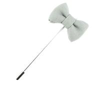 Cravate Avenue Signature - Boutonnière - mini noeud pap - Gris cendre - Homme