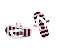 Cravate Avenue Signature. Boutons de manchette. tong, Acier rhodié. Rose - Fantaisie -