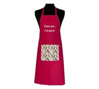 Cravate Avenue Signature Emmanuel Création Bordeaux. Tablier De Cuisine. J'peux Pas J'ai Apéro - Rose, Fantaisie - Confectionné En Aquitaine. FABRIQUE EN FRANCE