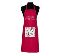 Cravate Avenue Signature Emmanuel Création Bordeaux. Tablier De Cuisine. Le Chef En Cuisine C'est Moi - Rose, Fantaisie - Confectionné En Aquitaine. FABRIQUE EN FRANCE