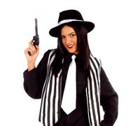 Cravate blanche pour femme - Accessoire de déguisement - Environ 34 cm