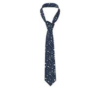 Cravate bleu marine à motif ciel étoilé pour homme, idéale pour les fêtes et les occasions professionnelles. Douce et confortable, elle est parfaite pour les mariages, les occasions spéciales et les c