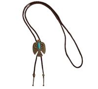 Cravate Bolo Réglable Pour Hommes Cowboy Avec Pendentif Oiseau Cravate En Cuir Western Cowboy Cravate En Corde En Cuir Collier Accessoires De Costume Pour Hommes Femmes Unisexe Jaune Taille Unique