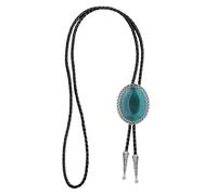 Cravate Bolo Vintage Cowboy Western Hommes Femmes Cravate Cowboy Corde En Cuir Faite La Main Cravate Bolo Pendentif En Pierre Naturelle Réglable Cravates Cravate Pour Accessoires Cowboy Unisexe Noir
