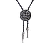 Cravate Bolo Western Pour Hommes Et Femmes Badge Créatif Noeud Chinois Chanceux - Cravate Hip Hop Rétro En Cuir Bola Tie String, Cadeau D'Accessoires De Cow-Boy De Bijoux De Nouveauté De Mode De T