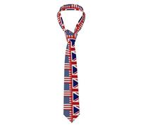 Cravate classique avec drapeau américain Union Jack pour affaires, formelle, banquet, cravate élégante et décontractée pour cadeau, AS PIC 2