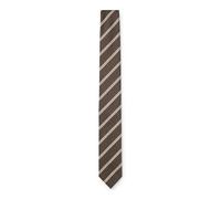 HUGO Cravate moderne en soie mélangée à motif rayé - Style Tie cm 6, 50572381 Marron à motif pcs.