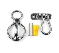 Cravate de cheval en acier inoxydable pour anneau pour attacher en toute sécurité, dispositif d'entraînement anti-traction avec clip et support mural, kit d'équipement équestre extérieur résistant à