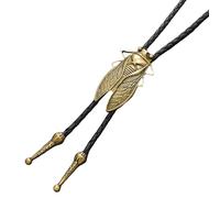 Cravate de cowboy occidentale - 40 à 70 cm en similicuir | Collier style vintage cigale | Accessoires de déguisement pour homme et femme - Accessoires de déguisement pour barman, spectacle, voyage