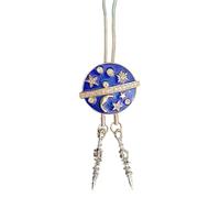 Cravate de lariat tressée avec gravure lune et étoile bijoux collier cravate pays lariat cravate western cravate pour femme, E2F1 1, taille unique