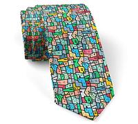 Cravate De Mariage Favela Brésilienne Aux Couleurs Vives Cravate Homme Mode Cravates Fantaisie Doux Cravates D'Affaires Pour Mariage Travail Soirée Dansante