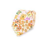 Cravate de mariage florale pour homme en 100 % coton doux | Plus de 20 styles, Orange, 6 centimeters