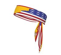 Cravate de sport avec drapeau américain de l'Espagne, bandeau réglable pour homme et femme, doux et respirant, parfait pour tout sport